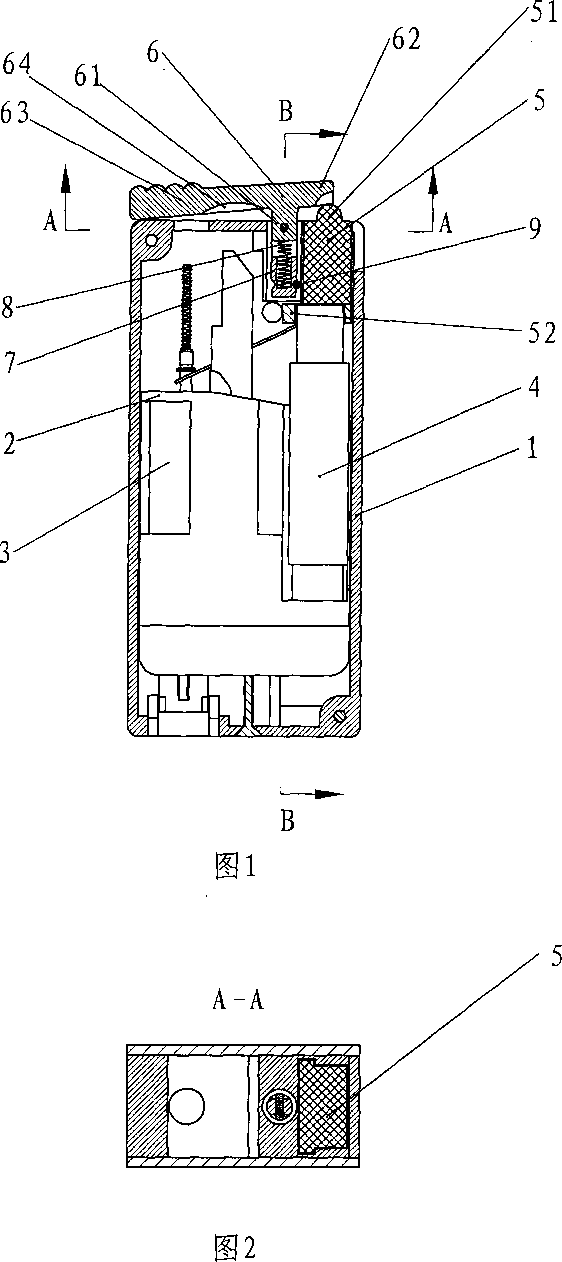 Lever-ignition lighter of keeping away children