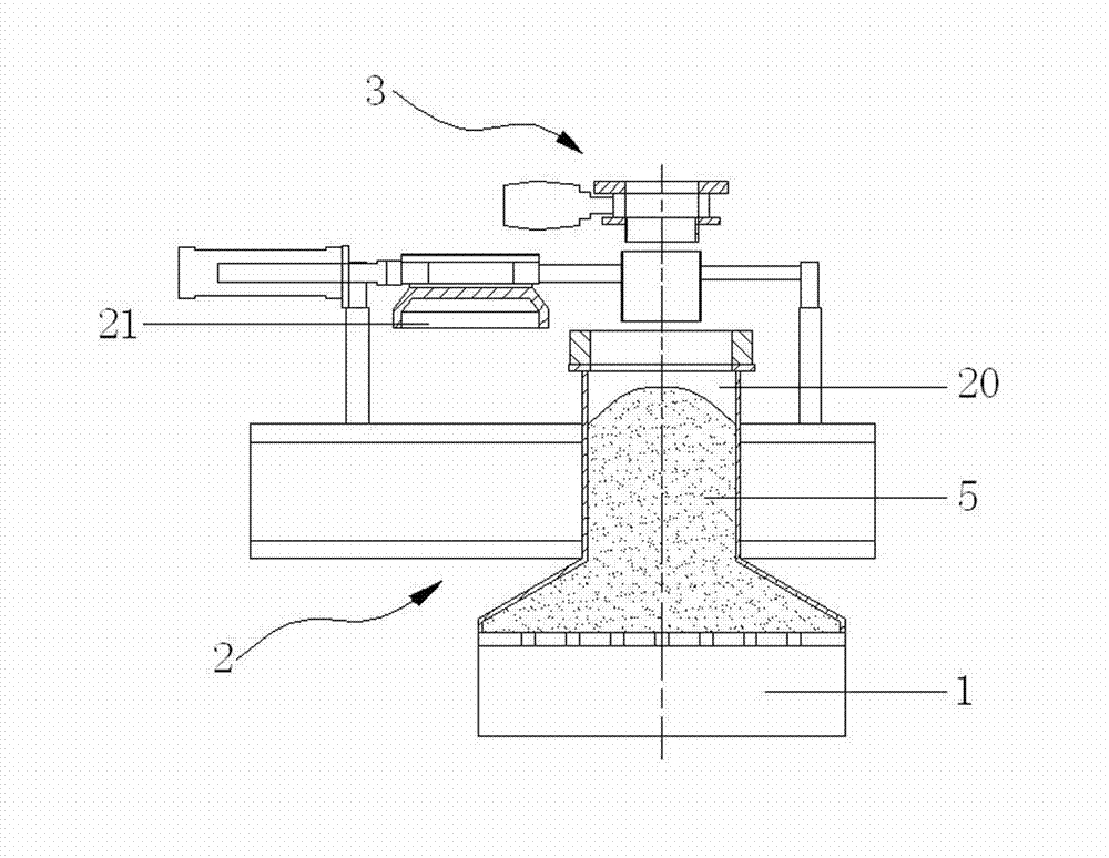 Cold box core shooting device