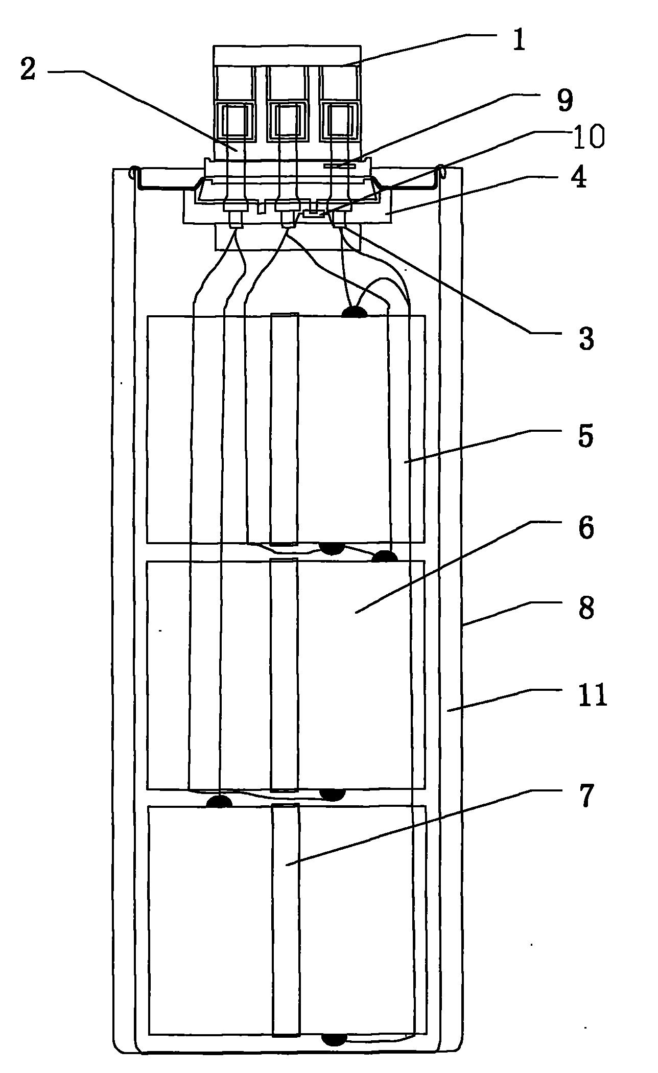 Self-healing low-voltage reactive power compensation capacitor