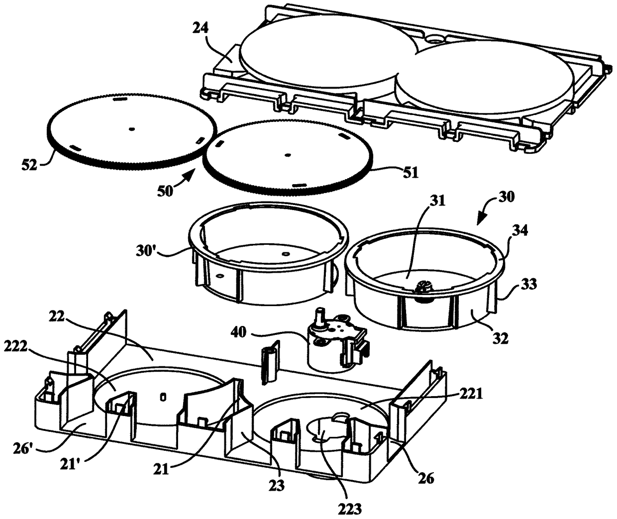 Branch air supply device and refrigerator with the branch air supply device