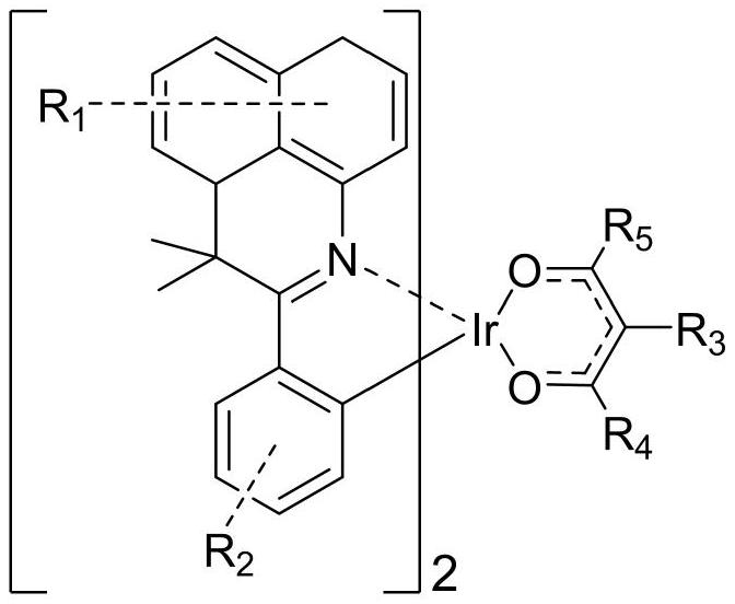 Organic iridium metal complex as well as preparation method and application thereof