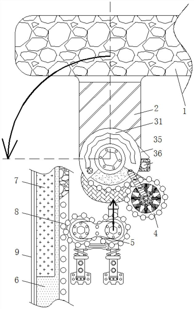 Folding device of folding computer desk for teaching