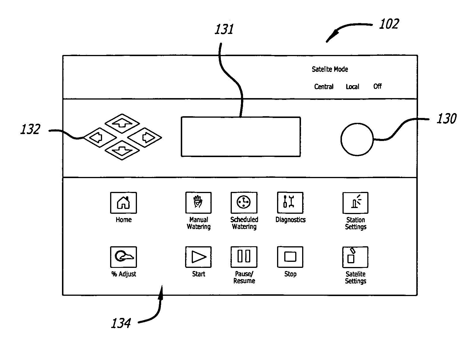 Satellite irrigation controller