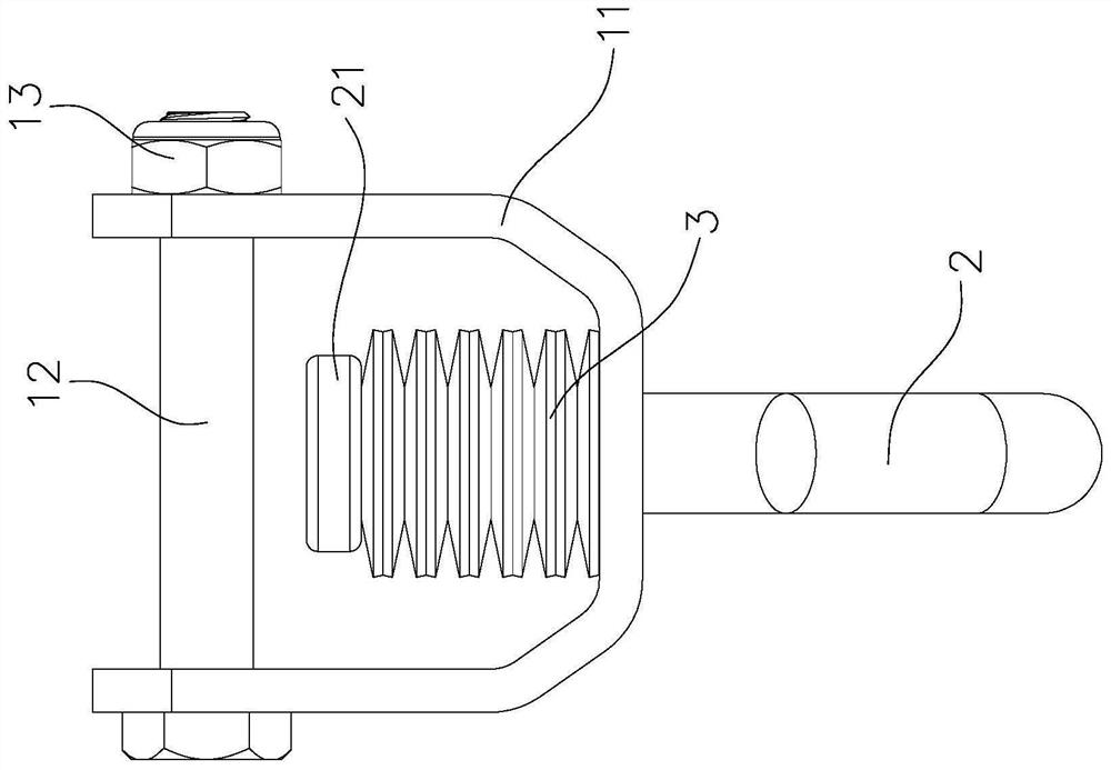 Anti-loosening hook for tensioning device and automobile safety tensioning device with anti-loosening hook