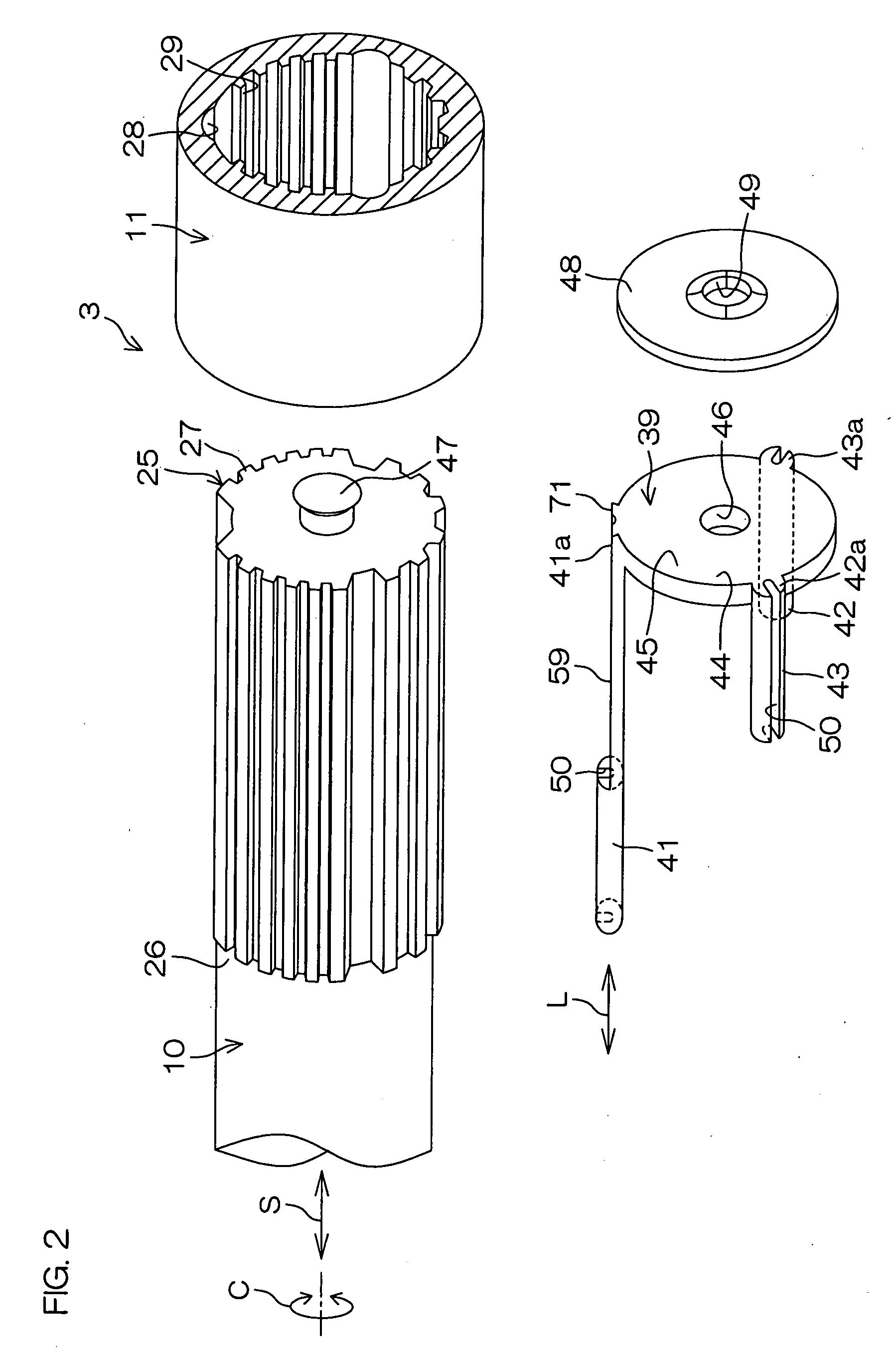 Extendable shaft for steering vehicle and motor vehicle steering system