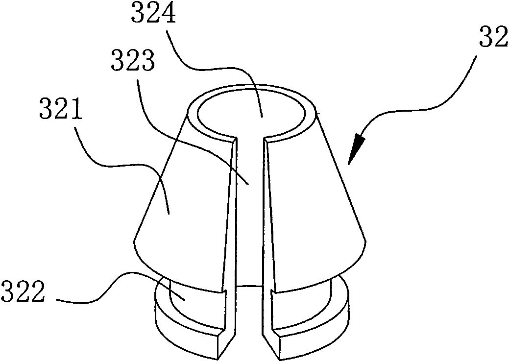 Fixing device and floor type lamp provided with same