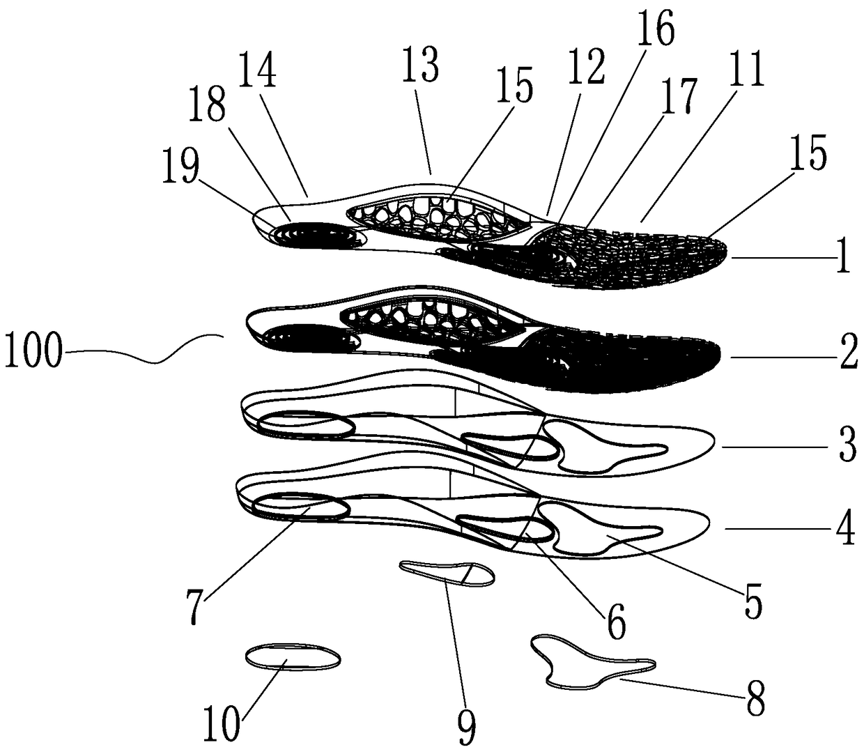 Snowfield sports insole