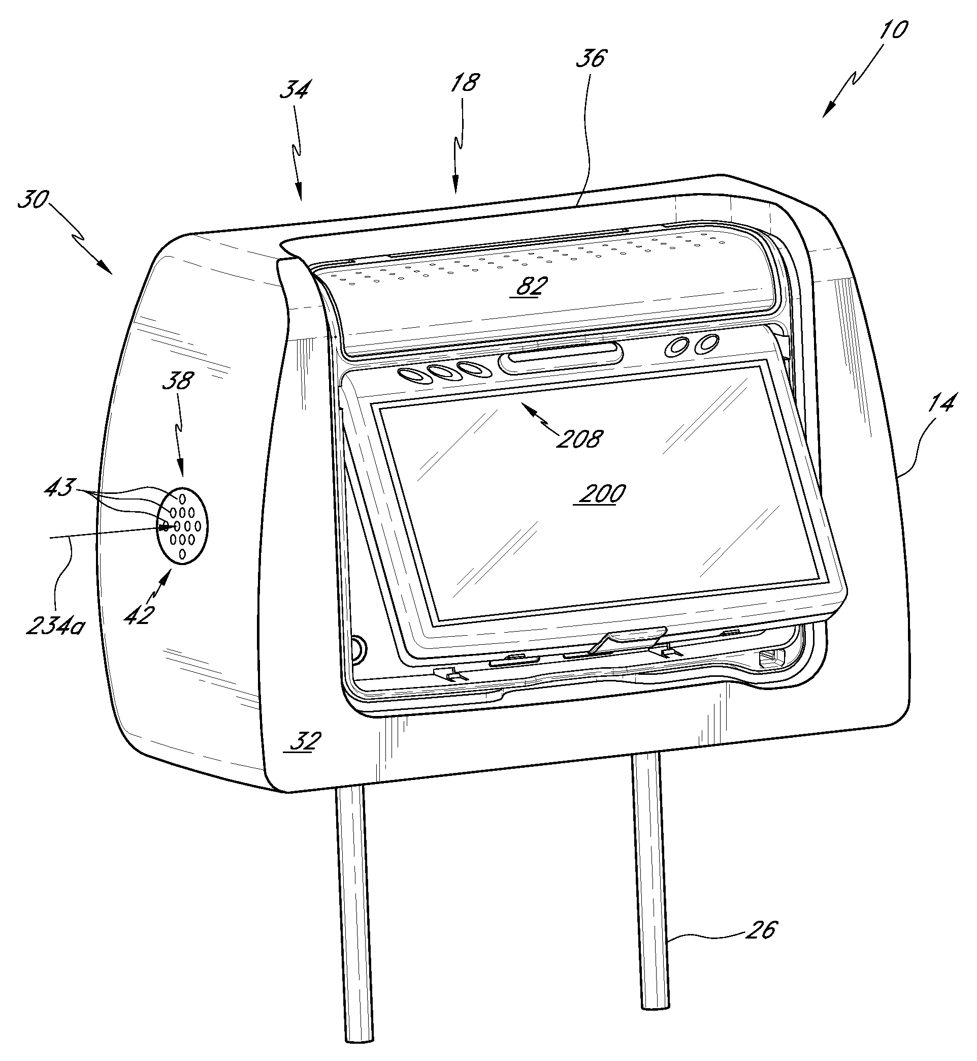 Headrest-mounted entertainment systems