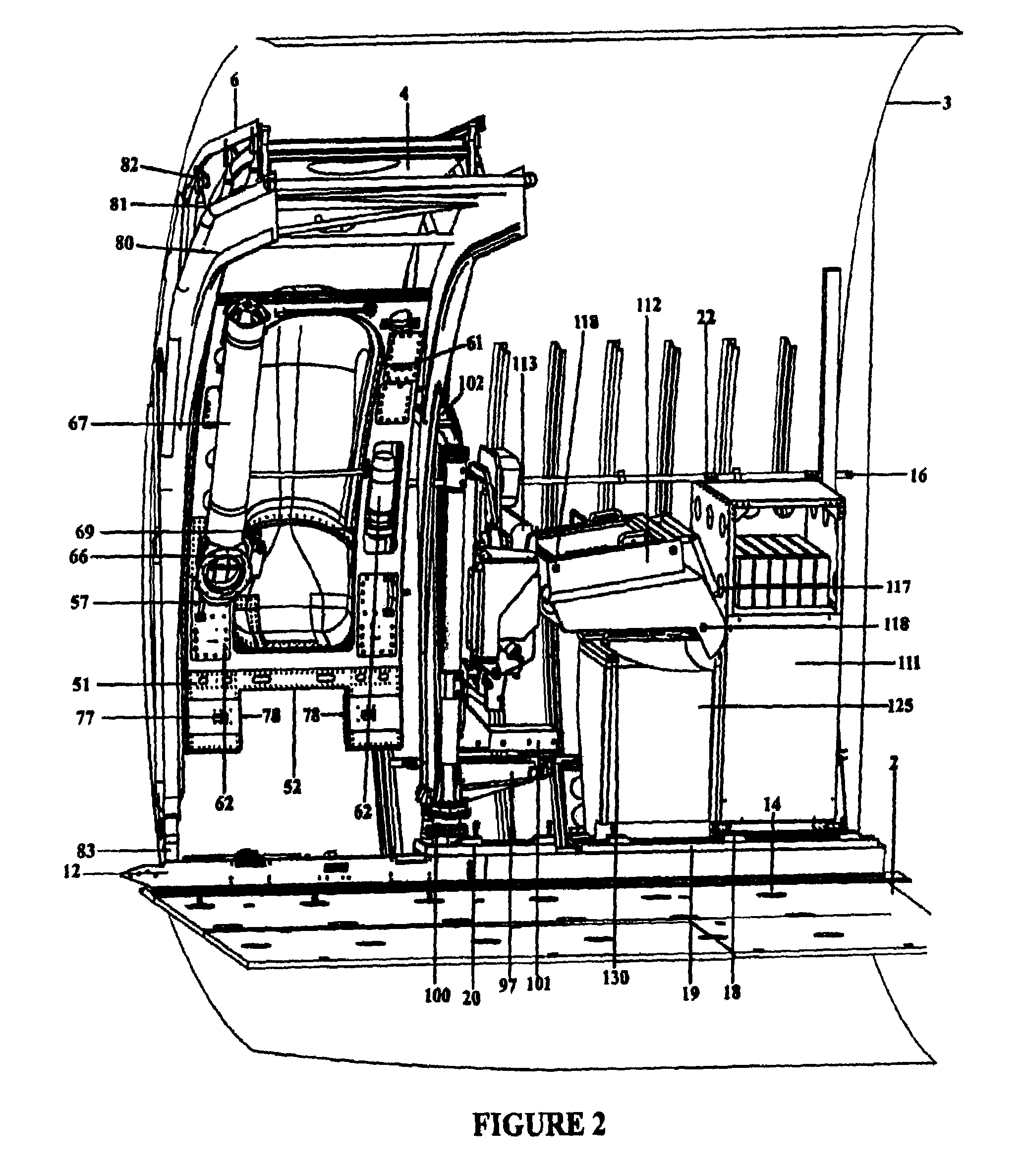 Temporarily installed aircraft observer door plug, chair, sonotube ejection and control system