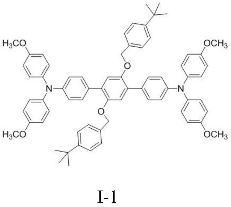 A kind of large sterically hindered alkoxyl substituted conjugated compound with triarylamine as terminal group and its application