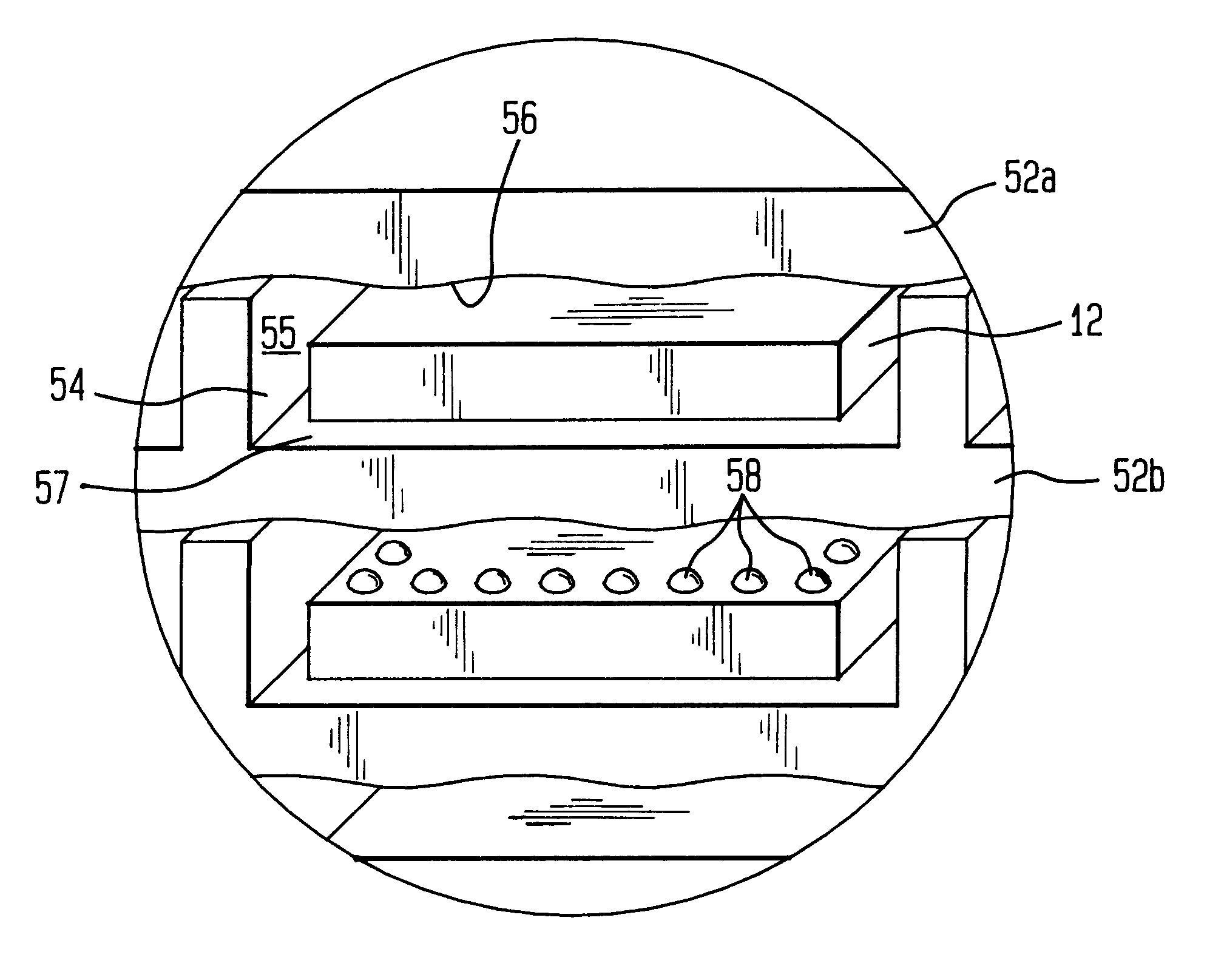 Component carrier having a wave pattern tension reduction surface