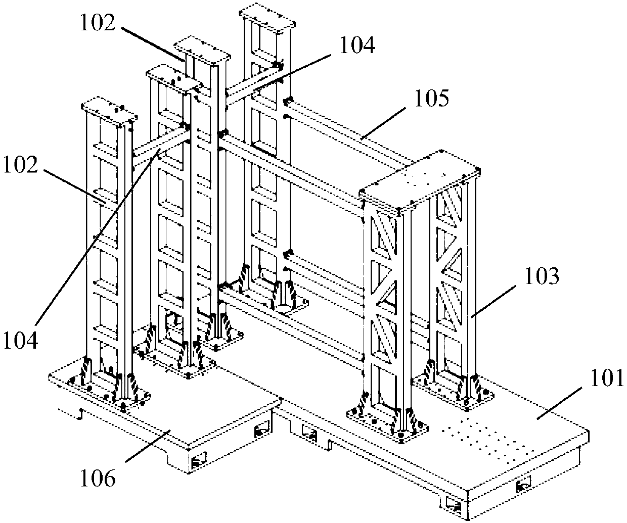 Automobile steering component integrated impact test bench and detection method thereof