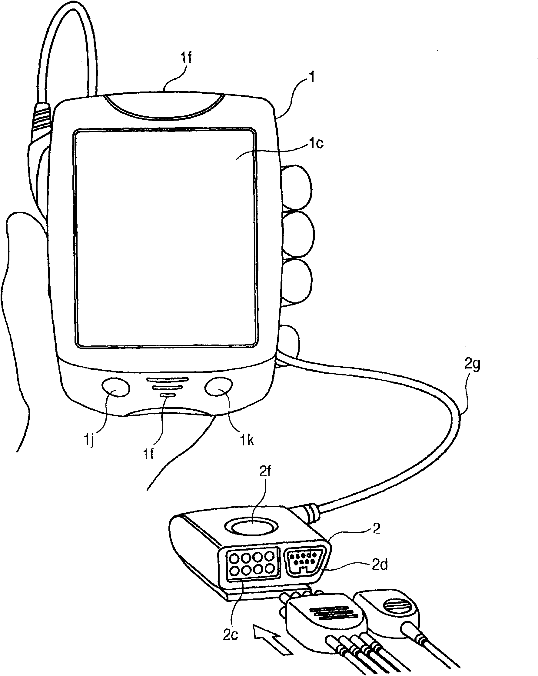 Portable biological signal measurement/transmission system