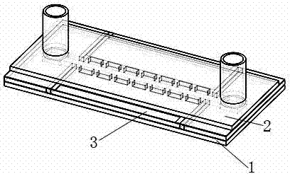 Cellular electric fusion chip device based on dispersed type side wall microelectrode array and processing process