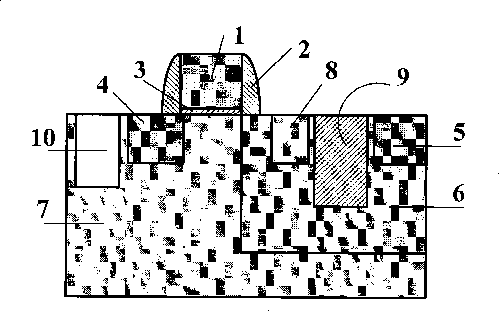 High pressure resistant lateral direction bilateral diffusion MOS transistor