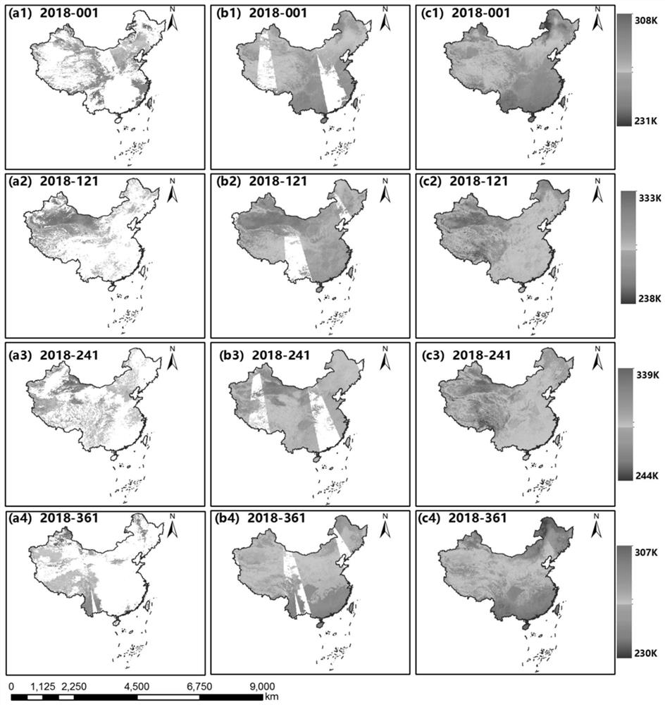 All-weather surface temperature inversion method and system