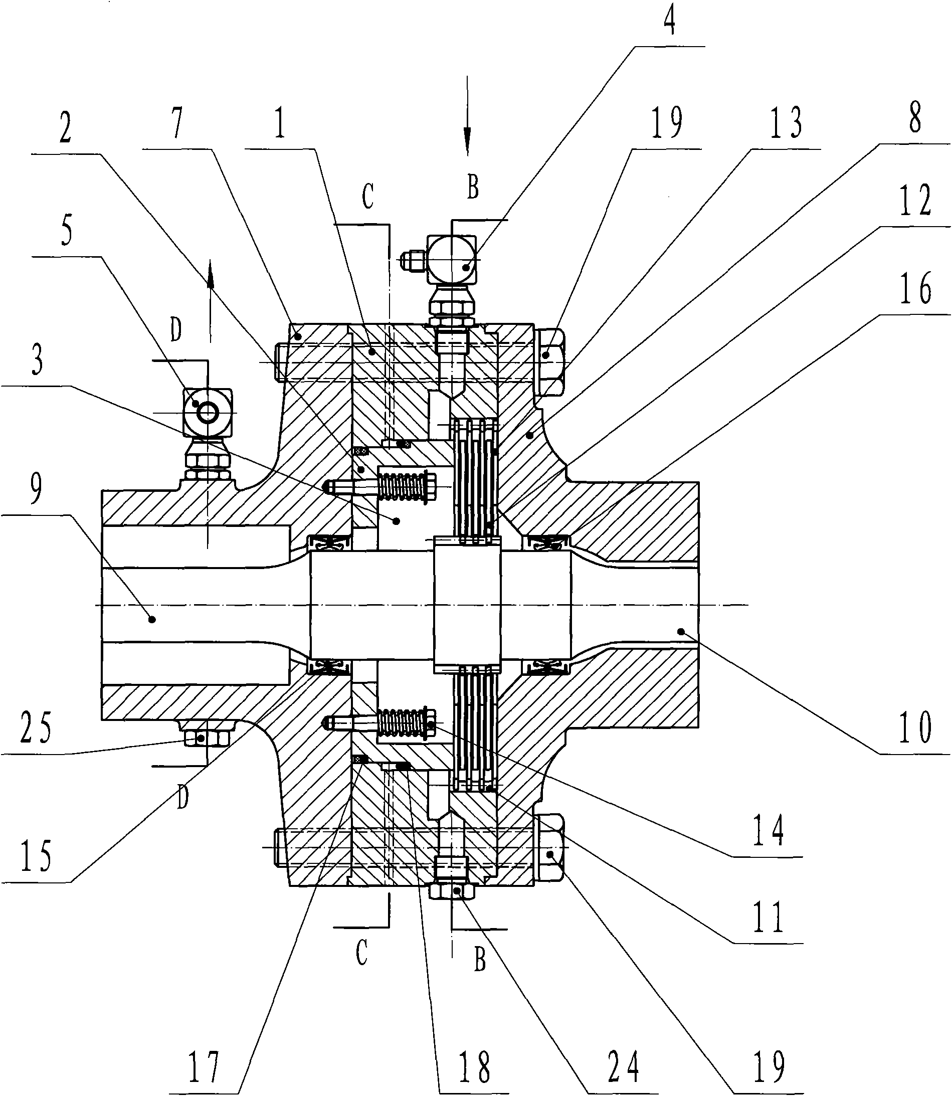 Brake with cooling in driving axle of battery forklift