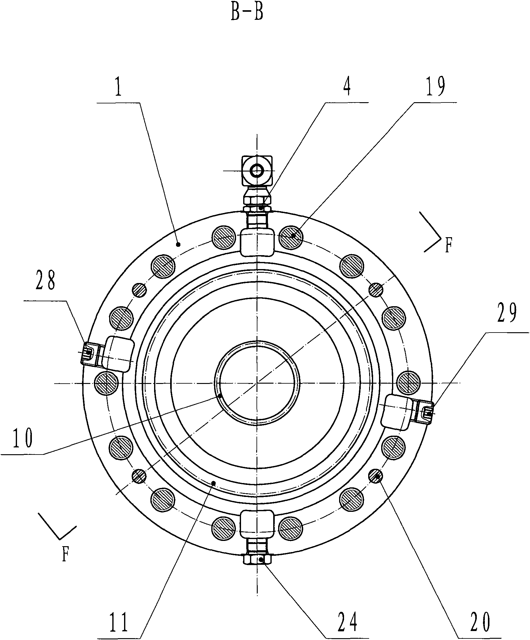 Brake with cooling in driving axle of battery forklift