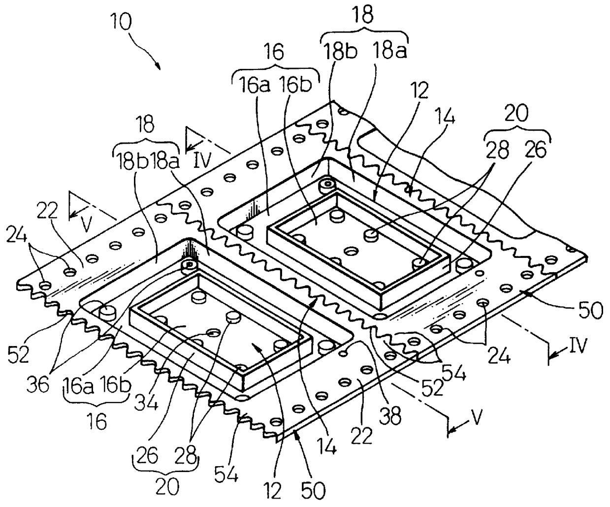 Carrier for electronic parts