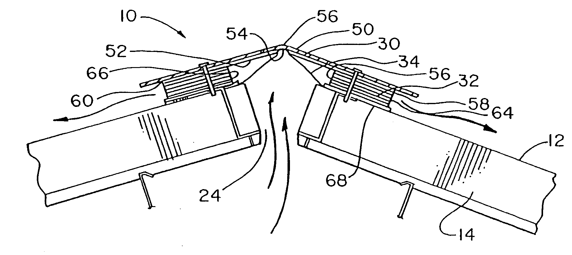 Precipitation resistant ridge vent