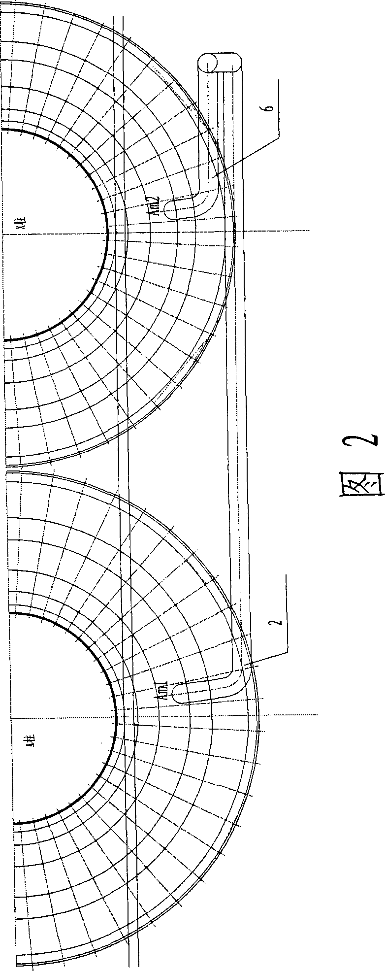 Coil connecting line construction for transformer