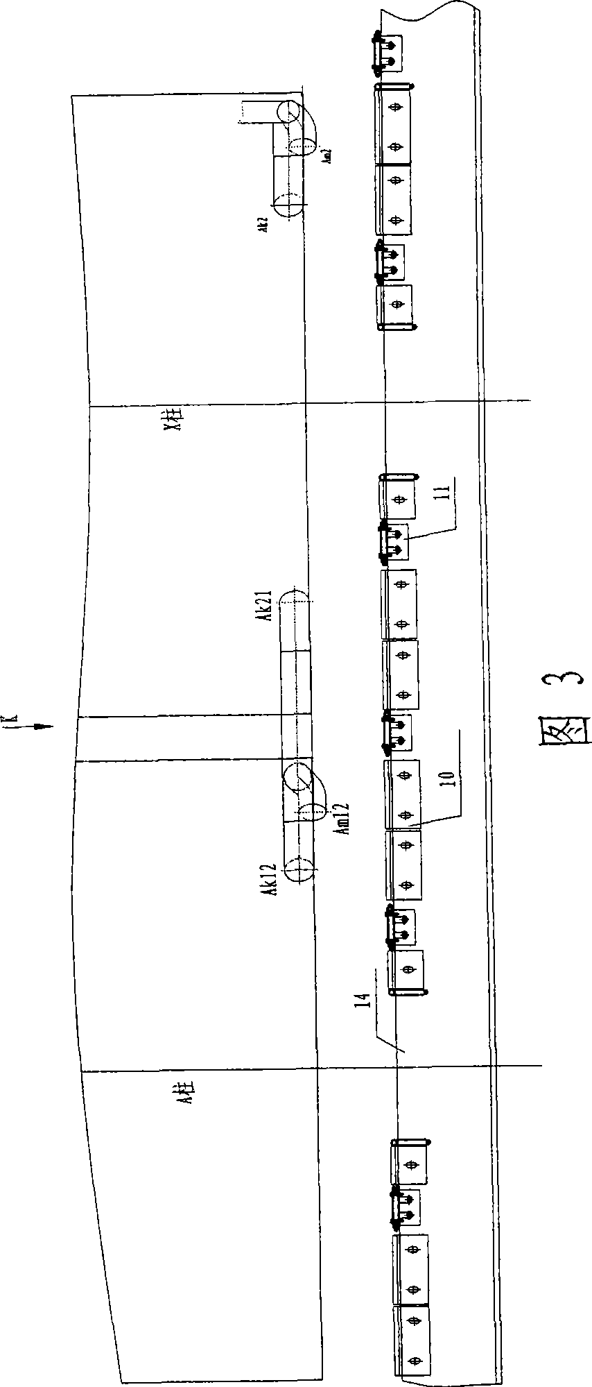 Coil connecting line construction for transformer