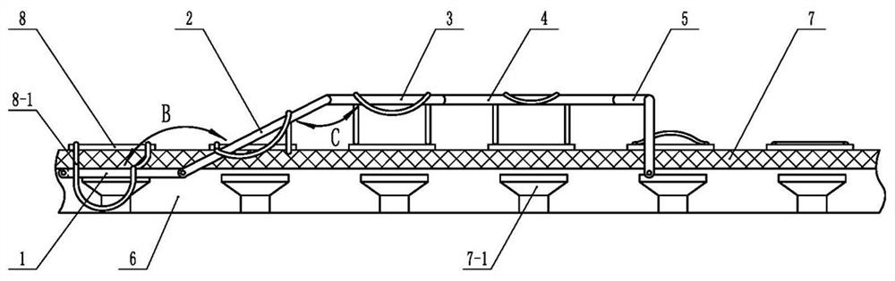 Mask ear belt ear folding device