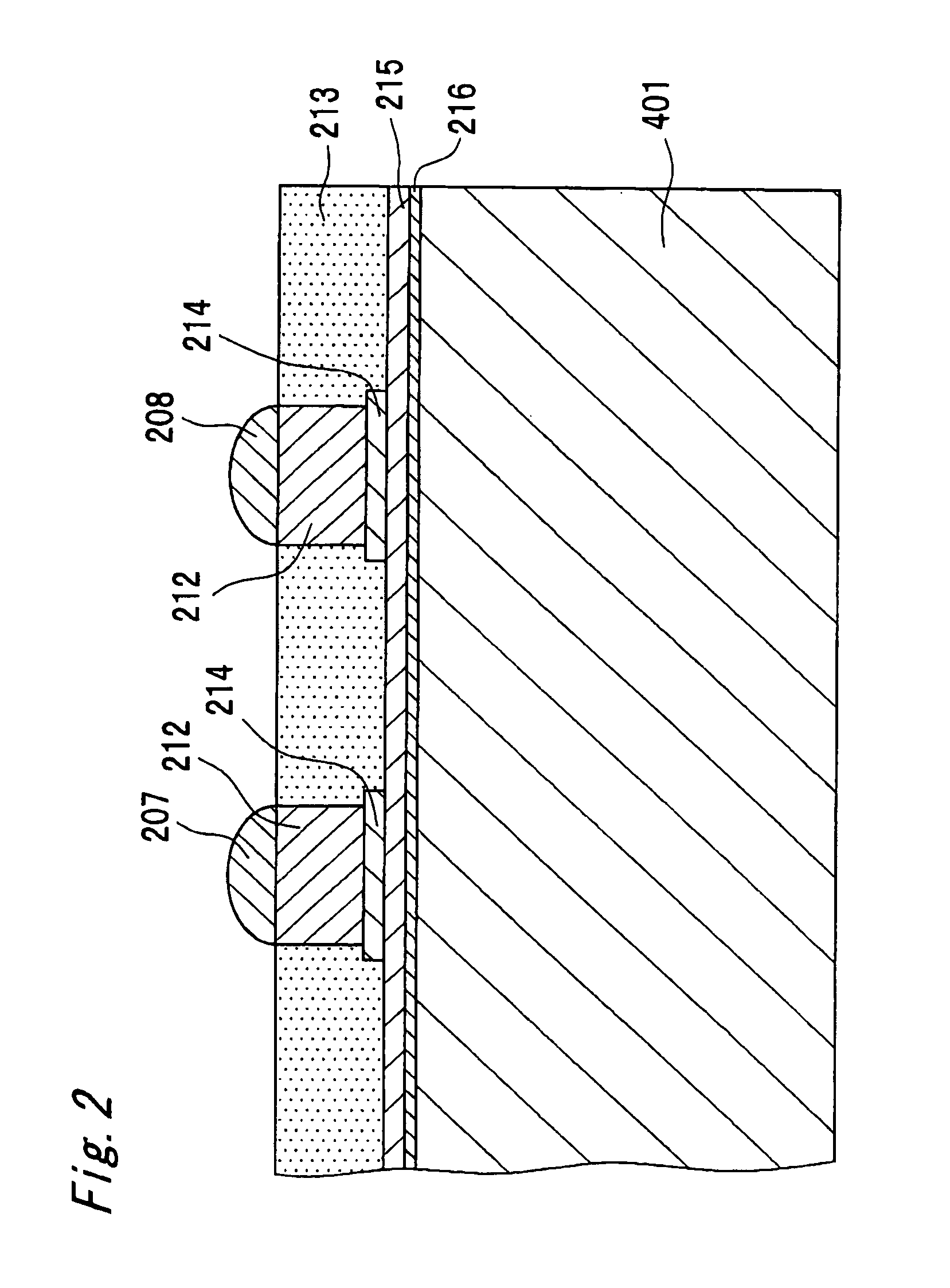 Differential amplifier circuitry formed on semiconductor substrate with rewiring technique