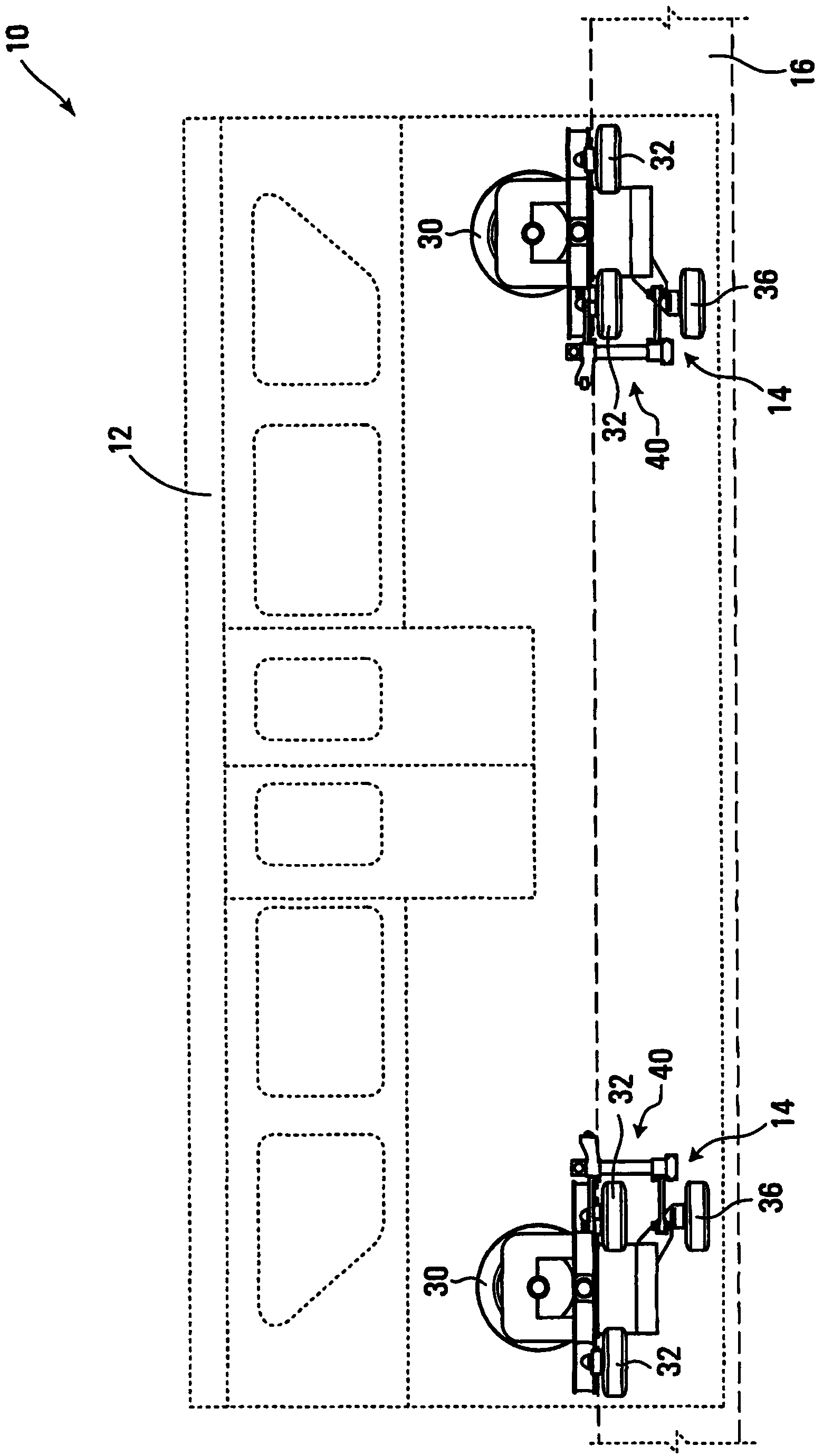 A passive steering assist device for a monorail bogie