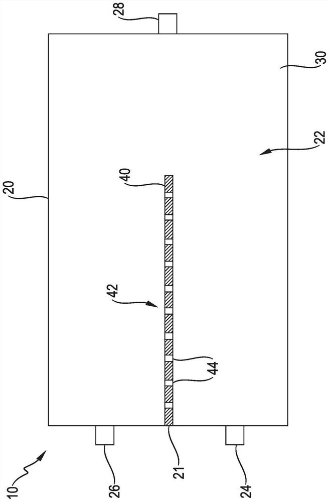 Filter device for ventilating device of a fuel tank of a vehicle