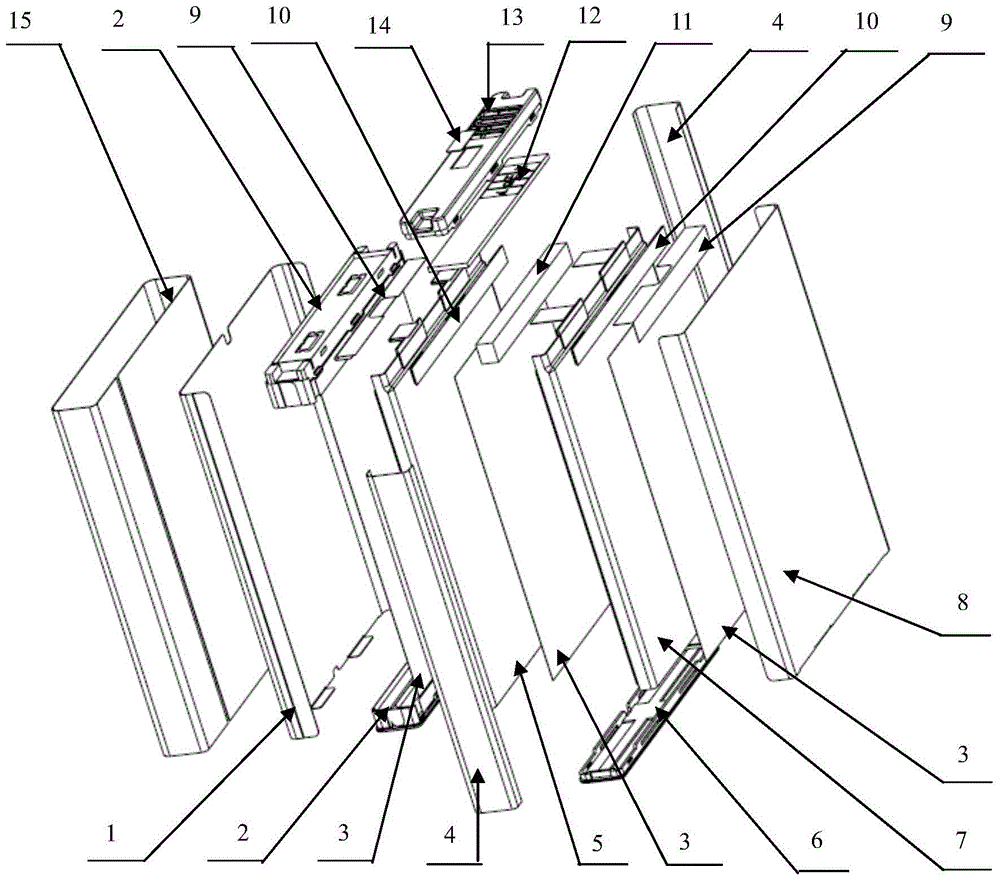 Assembly method of detachable polymer lithium ion battery