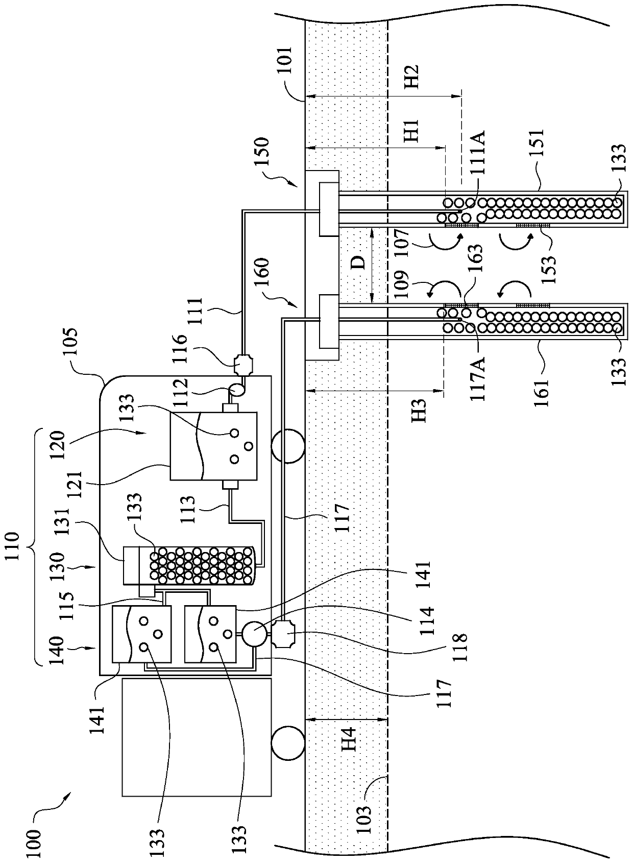 High-efficiency multi-angle well screen groundwater remediation equipment