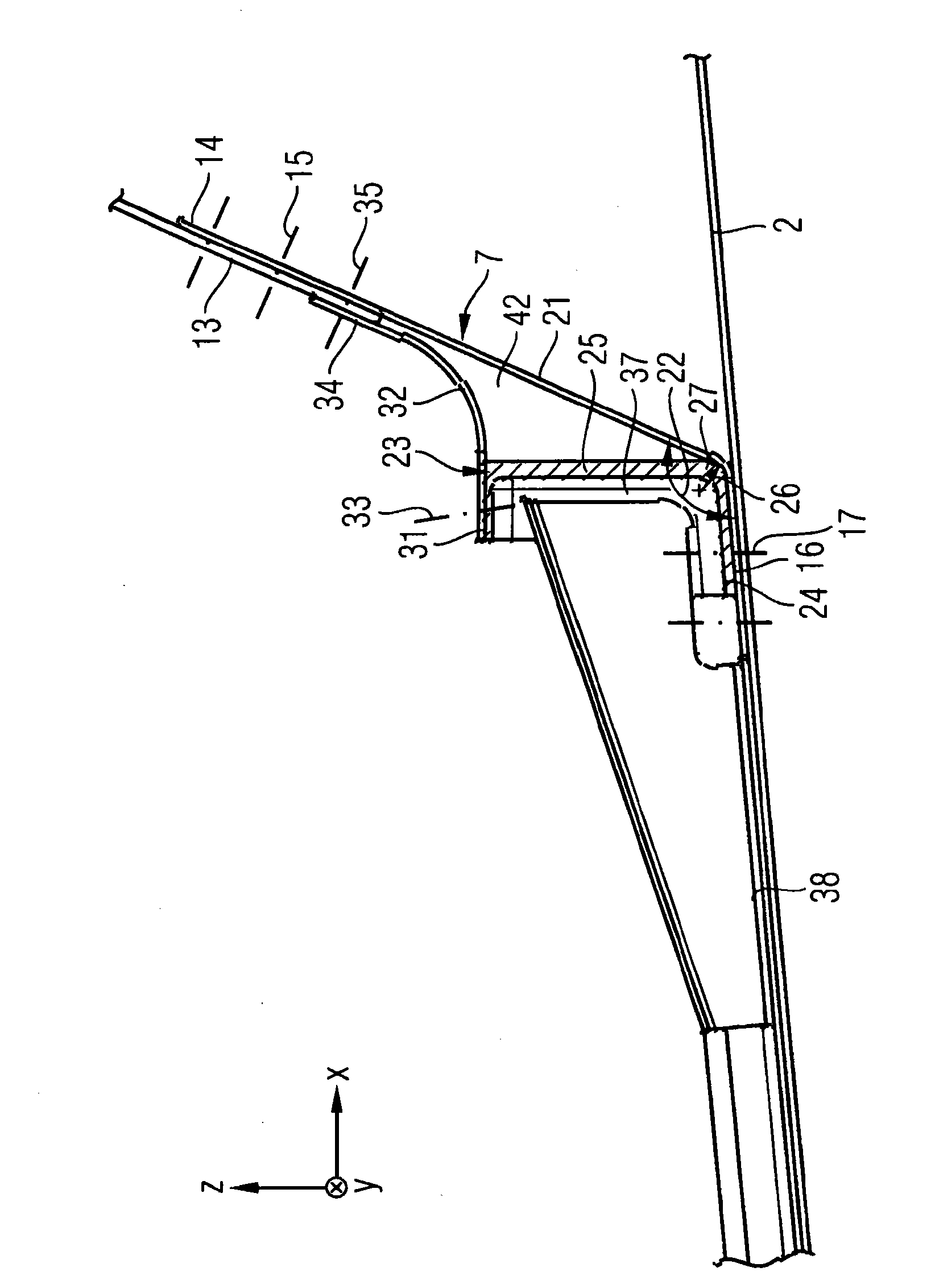 Structure, especially a fuselage structure of an aircraft or a spacecraft