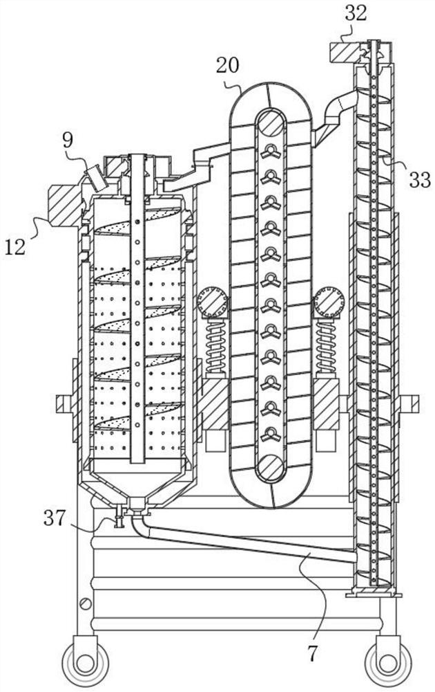 Agricultural seed draining equipment based on vibration structure