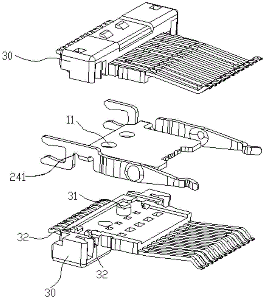 A connector structure for usb connector