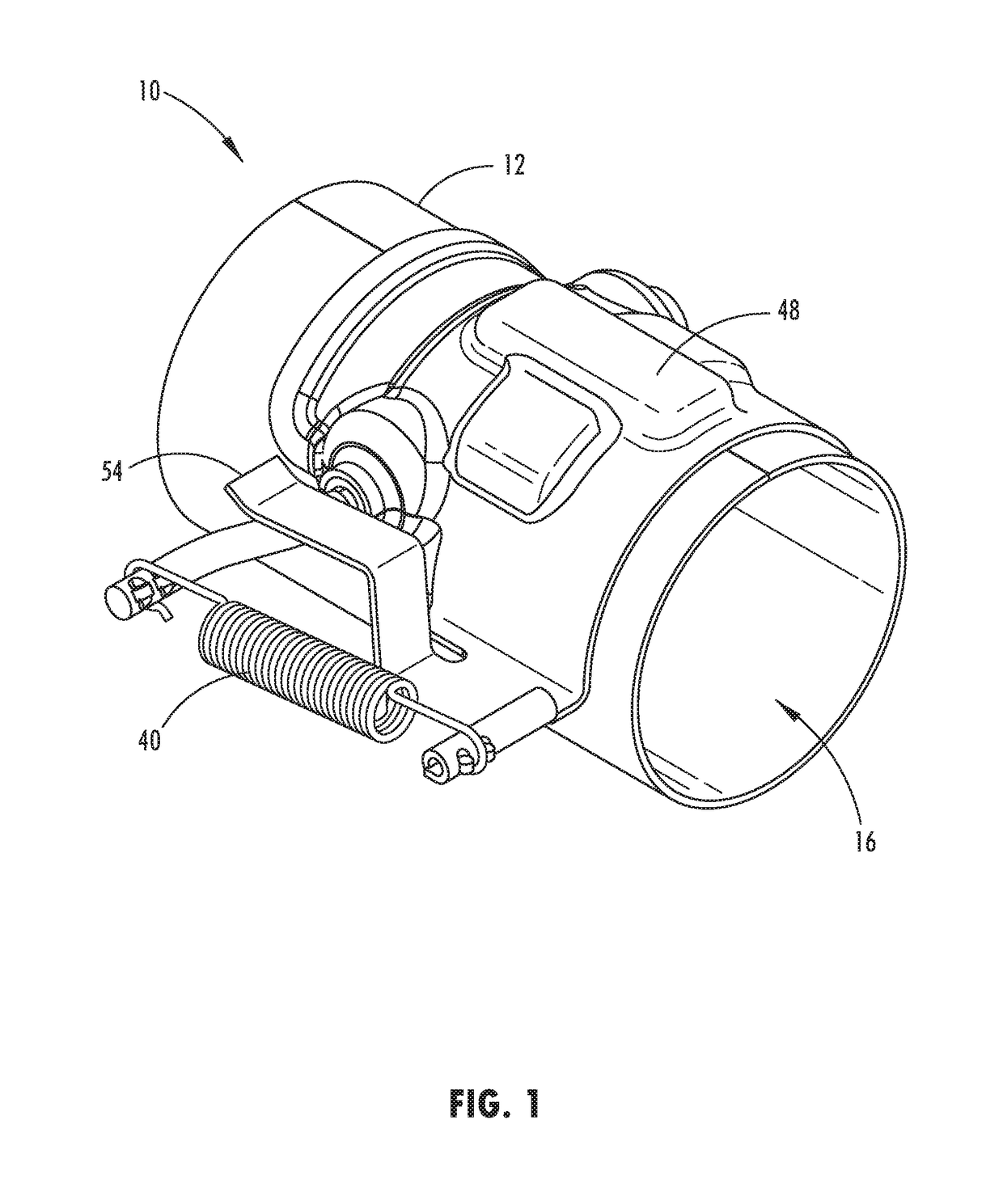 Passive exhaust valve with floating spring stop