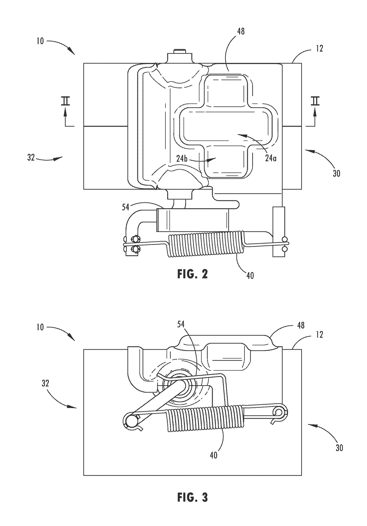 Passive exhaust valve with floating spring stop