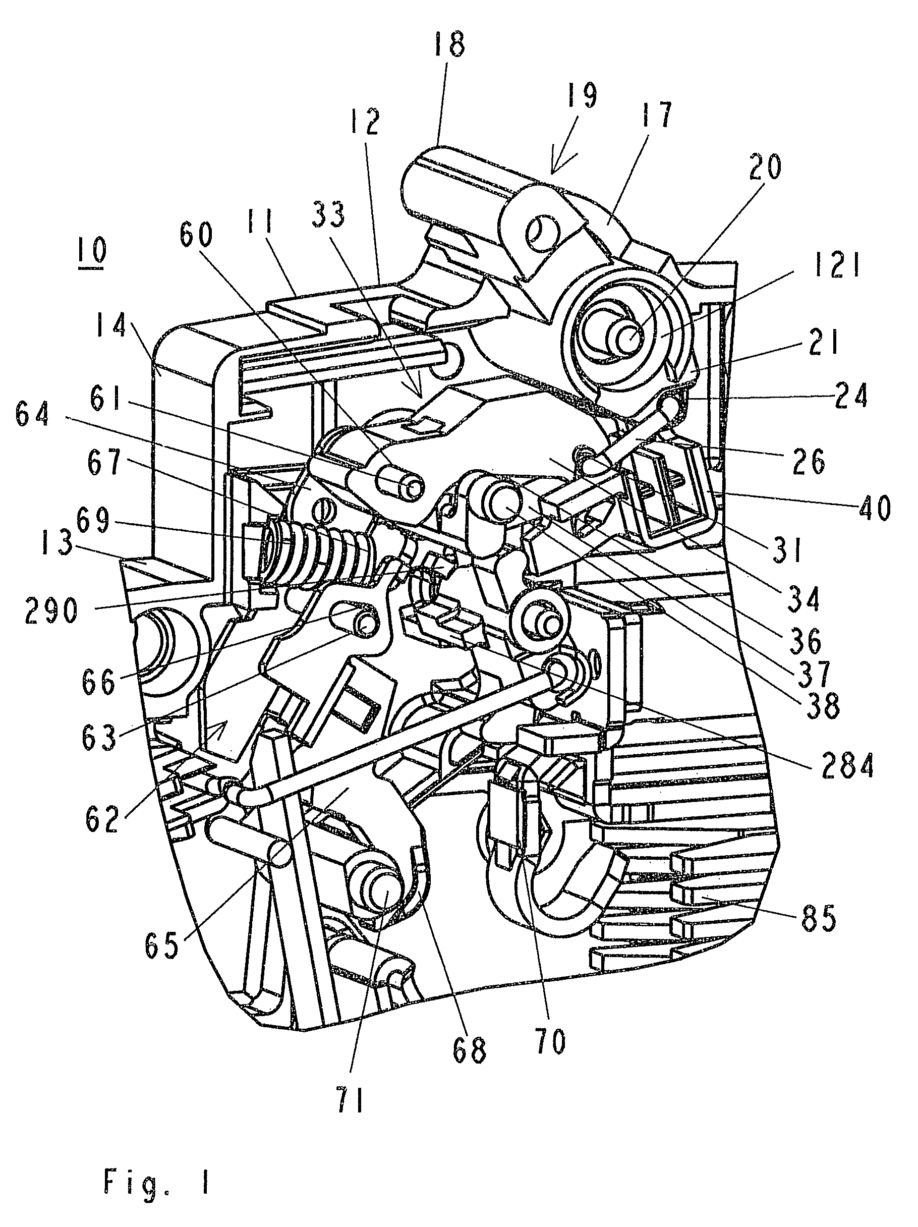 Electrical service switching device