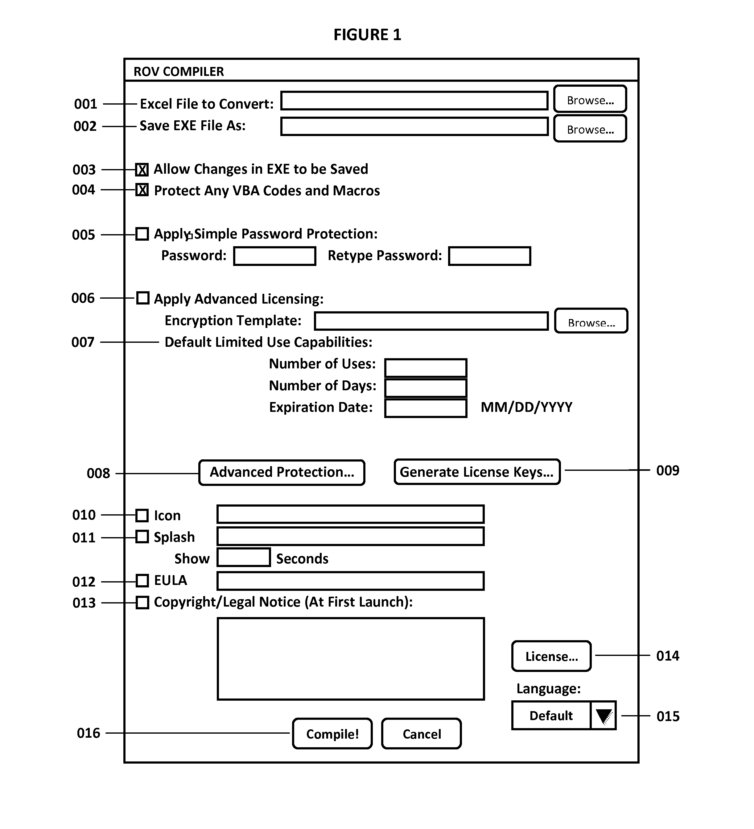 Compiled and executable method