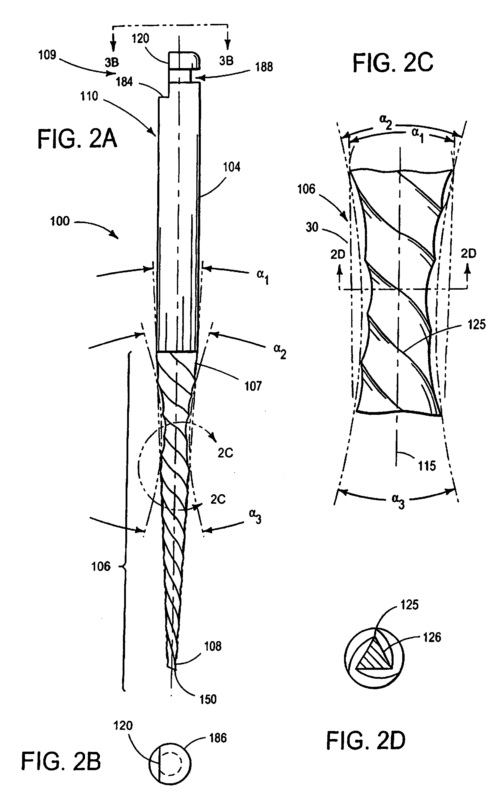 Endododontic file with multi-tapered flutes