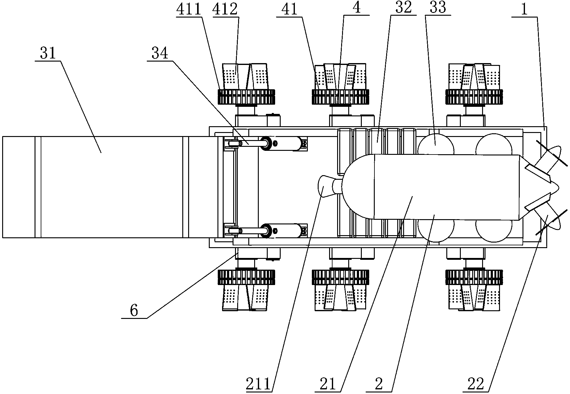 Seabed ore gathering vehicle