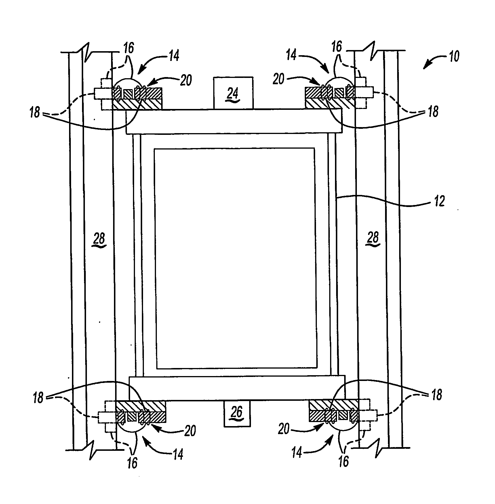 Elevator with rollers having selectively variable hardness