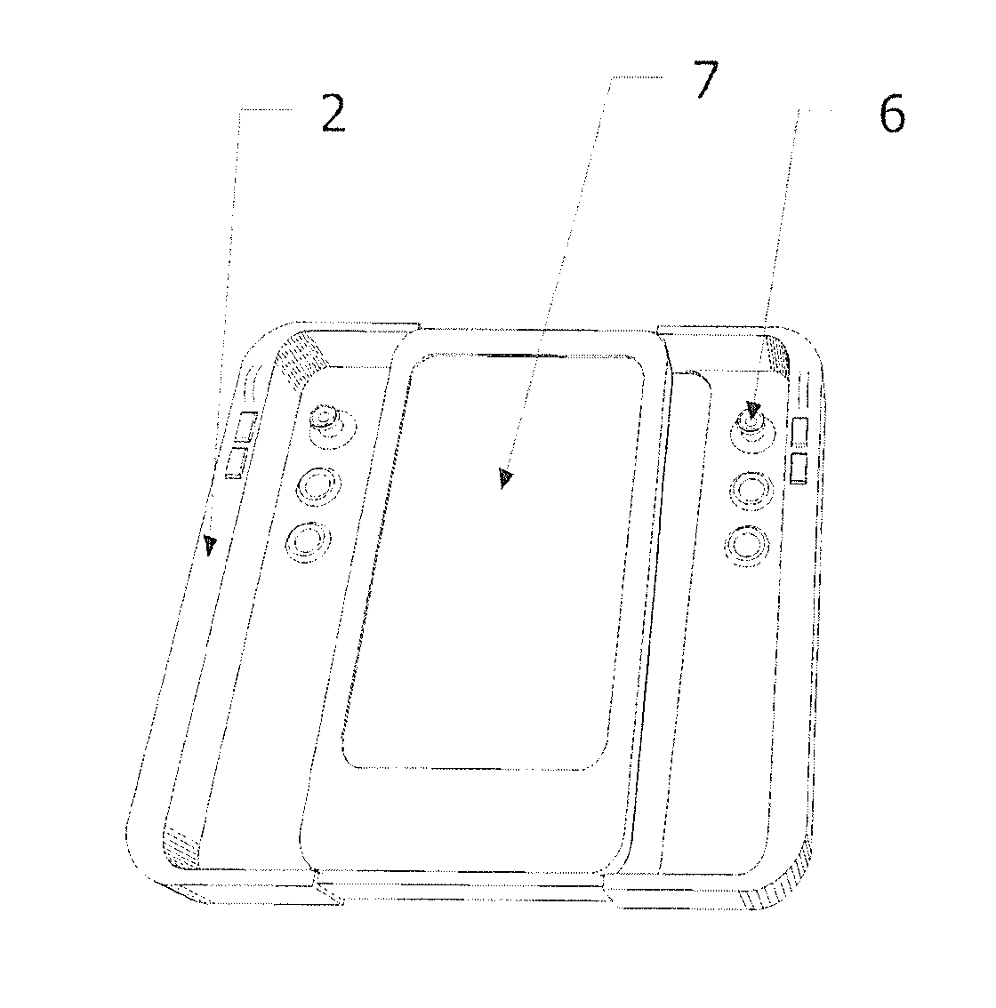 Device for typing and inputting symbols into portable communication means