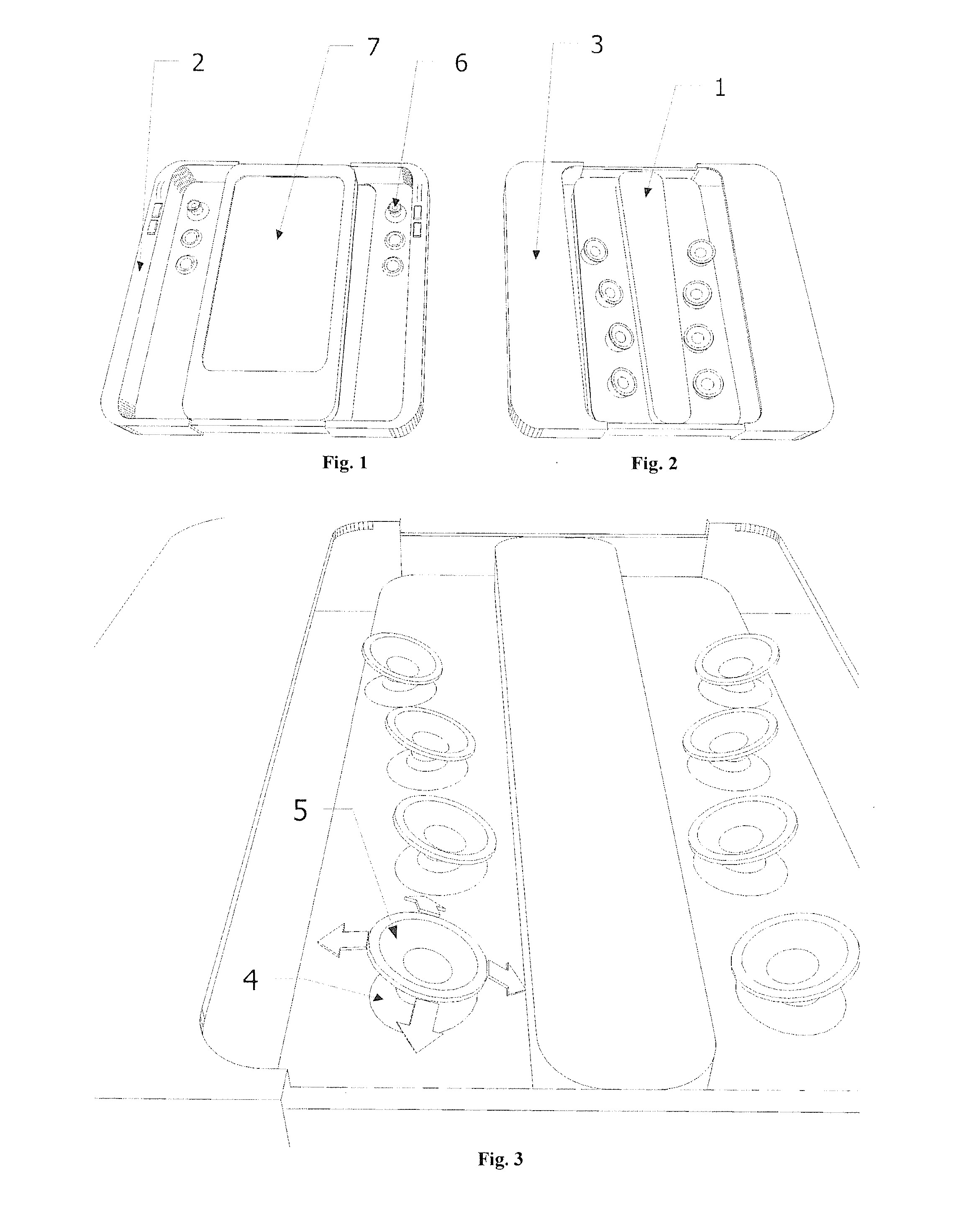 Device for typing and inputting symbols into portable communication means