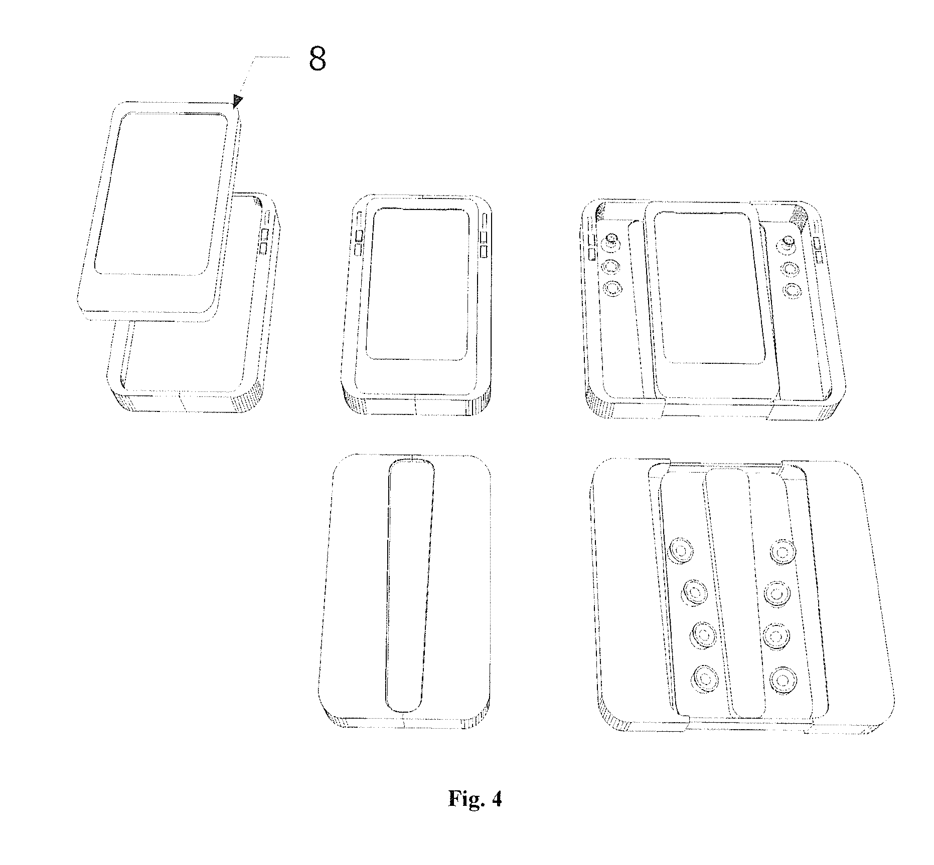 Device for typing and inputting symbols into portable communication means