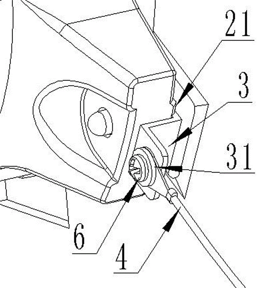 Plastic packaging motor with mounting foot grounding structure