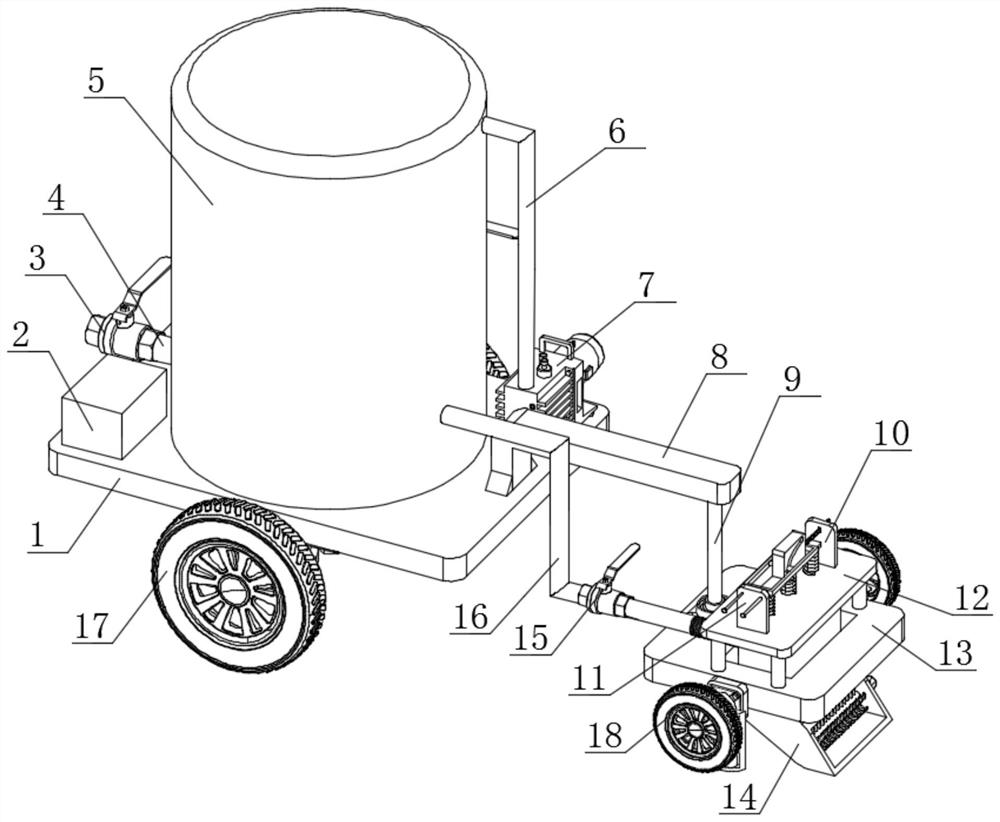 Water supply and drainage rapid dredging device and application method thereof