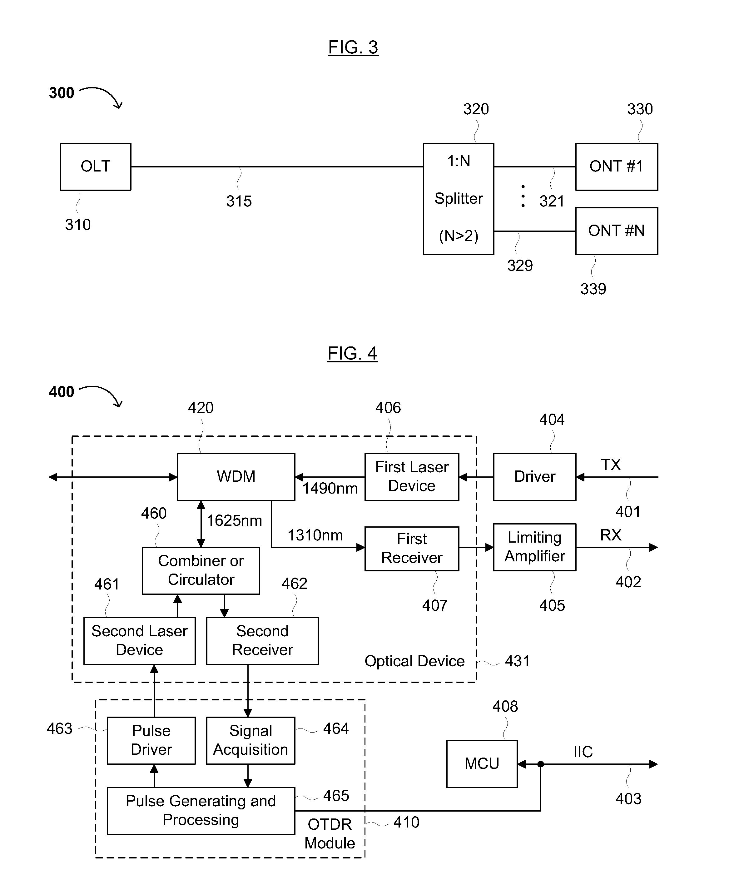 Optical transceiver integrated with optical time domain reflectometer monitoring