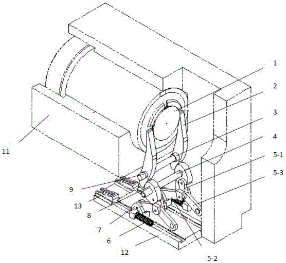 A shock-absorbing and gentle automatic shell extraction device