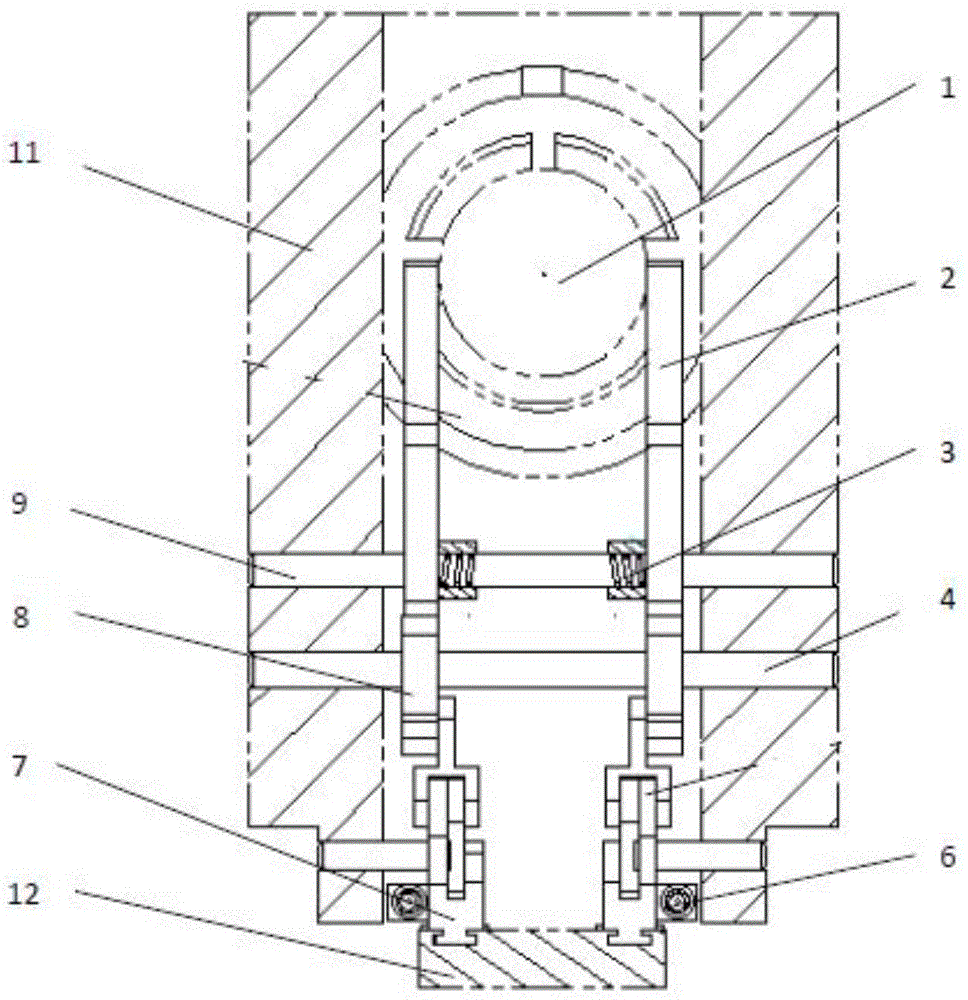 A shock-absorbing and gentle automatic shell extraction device